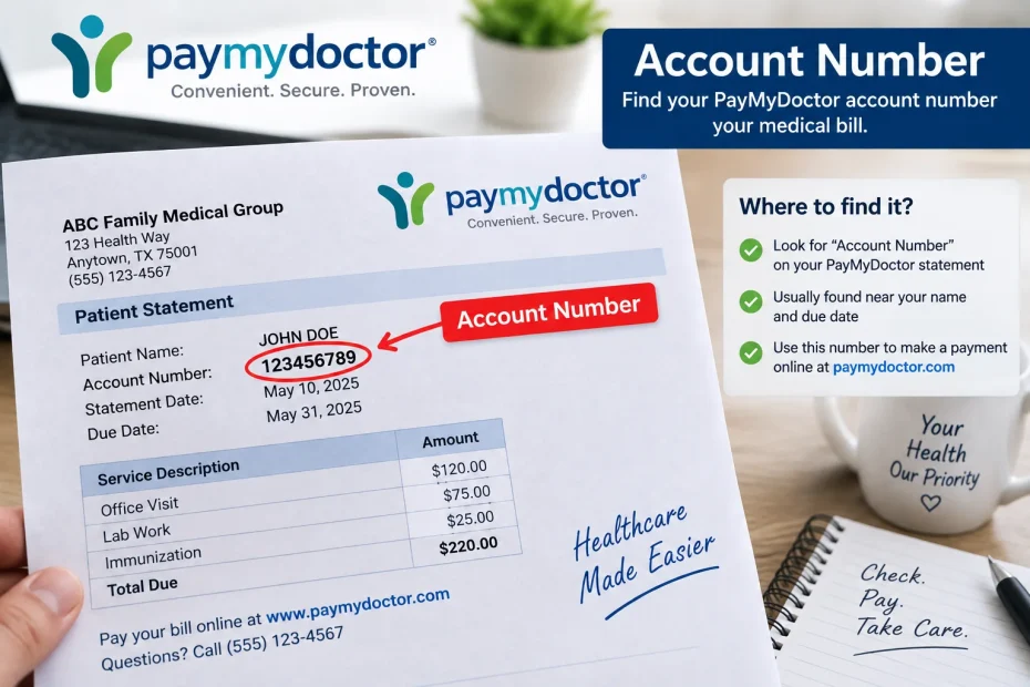 Paymydoctor.com account number