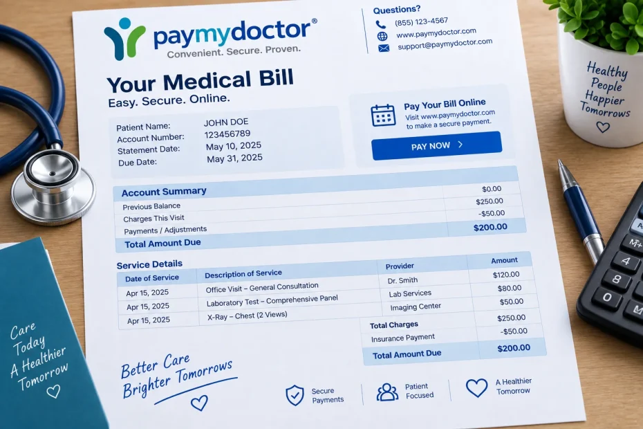 medical bill statement of paymydoctor